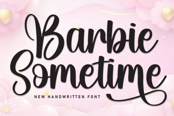 Barbie Sometime: An Elegant Script Typeface for Publishing