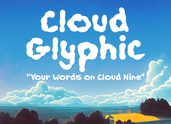 Cloudglyphic: A Dreamy Typeface for Handmade Makers