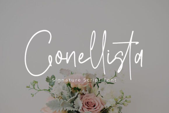 Conellista: A Script Font with Editorial Grace for Content Layouts
