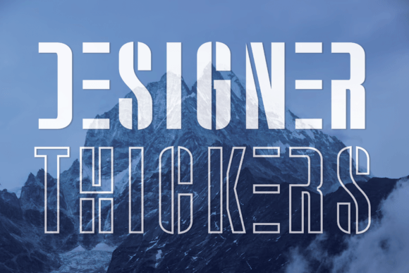 Designer Thickers: A Bold Sans Serif Typeface for Editorial Impact
