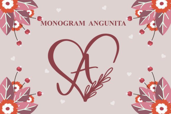 Monogram Angunita: A Decorative Font for Brand Projects
