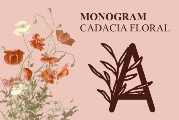 Monogram Cadacia Floral: A Decorative Font for Web Design