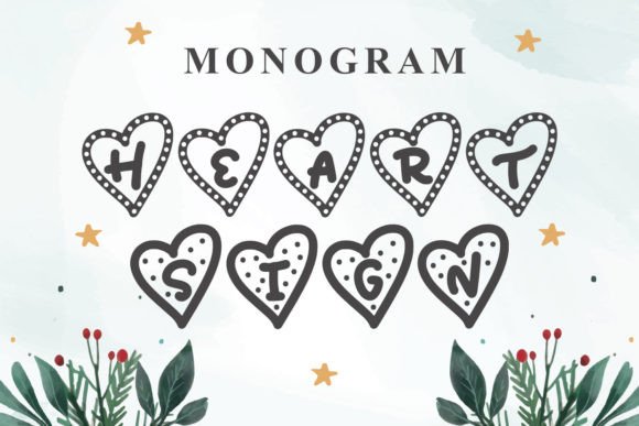 Monogram Heart Sign: A Display Typeface That Brings Warmth to Small Business Branding