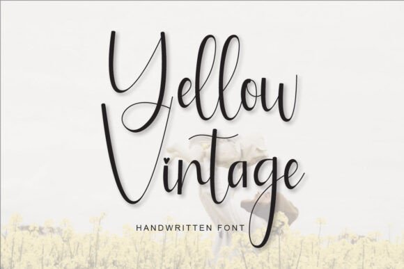 Yellow Vintage: A Handwritten Font for Small Business Branding